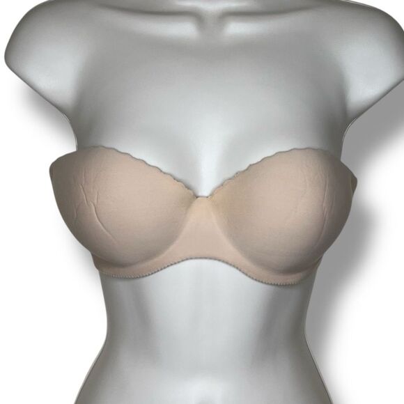 Victorias Secret Angels Secret Embrace Nude Strapless Bra Size 34C NO STRAPS - Picture 1 of 13
